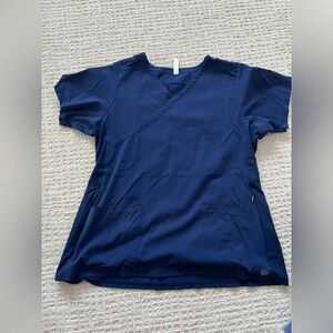 Navy Blue Women's Scrub Top